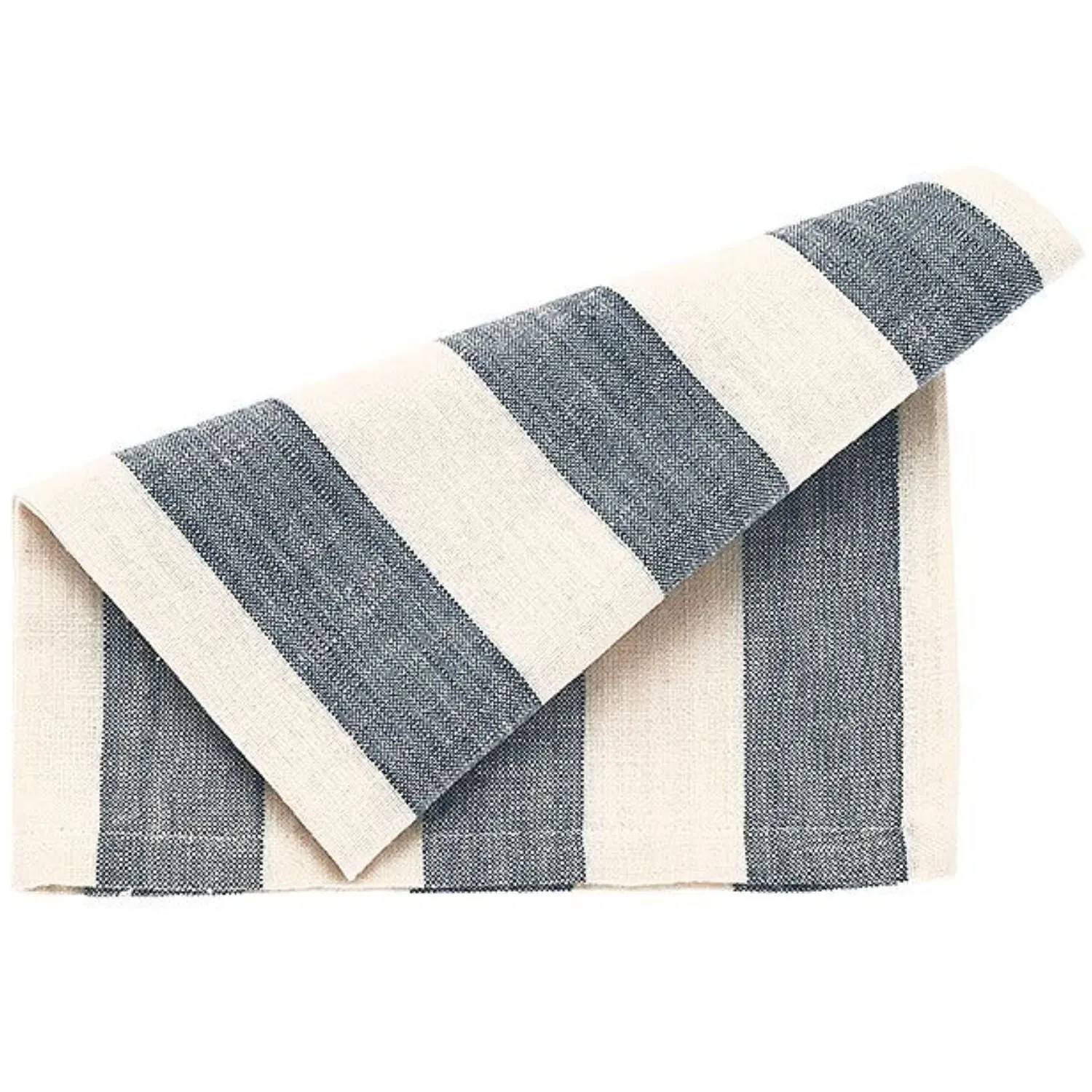 Walton & Co 46cm Wide Stripe Napkin Fllint Blue (set of 4)