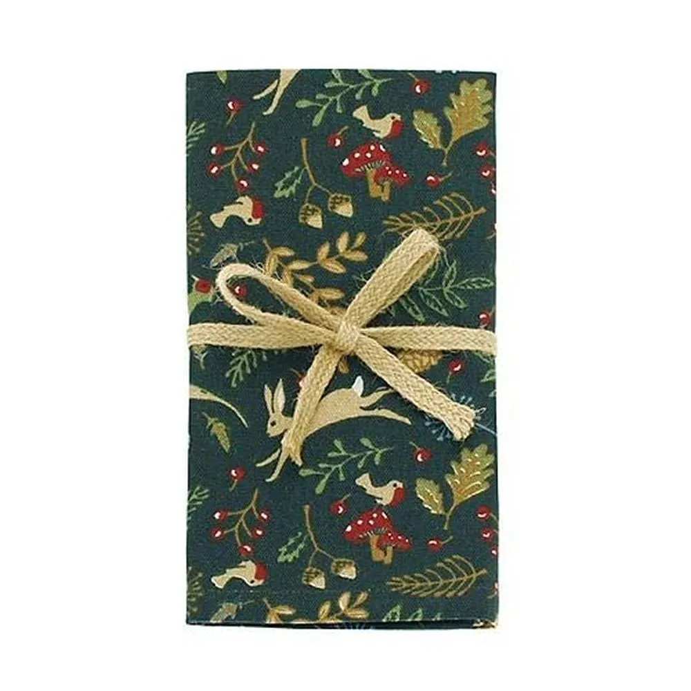 Walton & Co Navy Enchanted Forest Napkins (Set of 4)