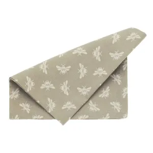 Walton & Co. Set of 4 45cm Natural Bee Cotton Napkins