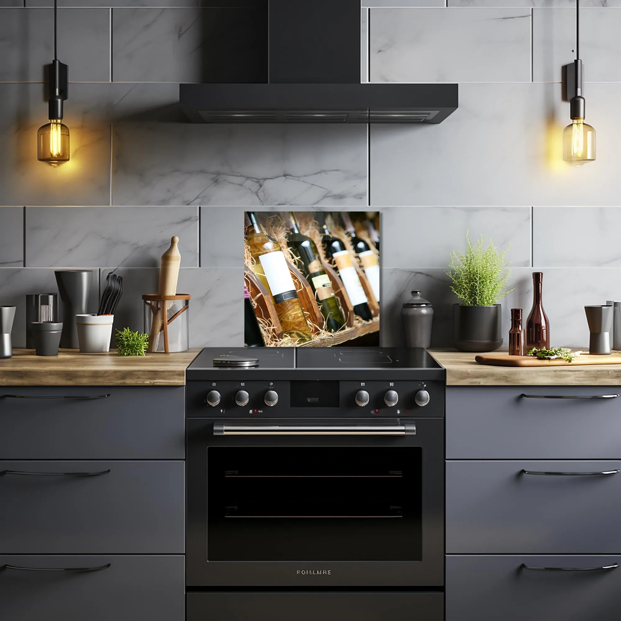 Wine Bottles - Glass Splashback