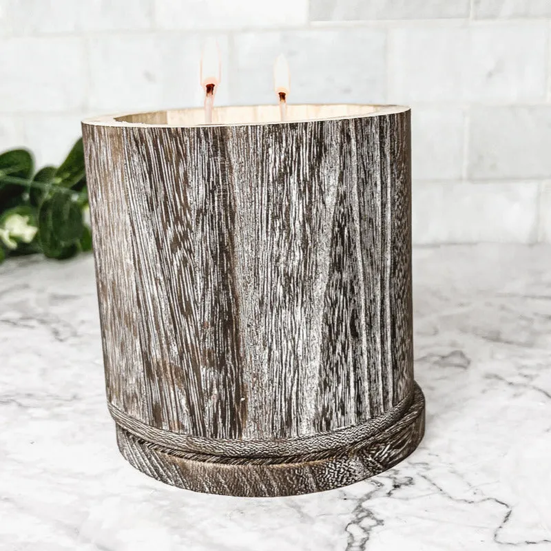 Wood Candle Vase