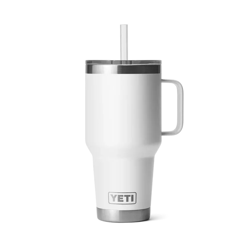 YETI Rambler 35 OZ (994ml) Straw Mug With Straw Lid - White