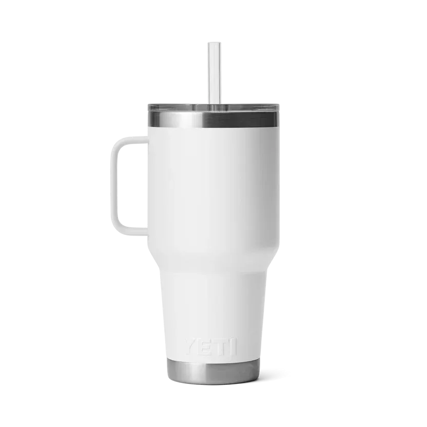 YETI Rambler 35 OZ (994ml) Straw Mug With Straw Lid - White